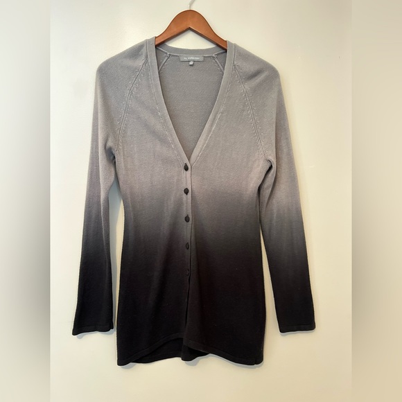 NY Collection Sweaters - NY Collection Cardigan Sweater, size medium, Beautiful Ombré Black grey design
